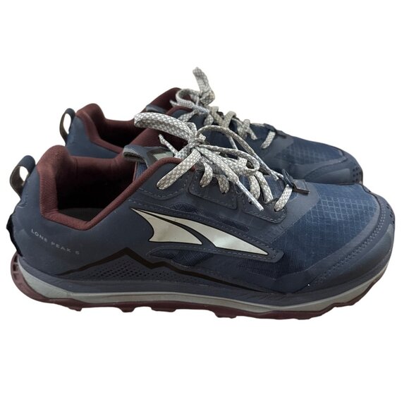 Altra Lone Peak 5 Womens Trail Running Shoes Size 11.5 Navy/Burgundy Durable & L - Picture 1 of 8